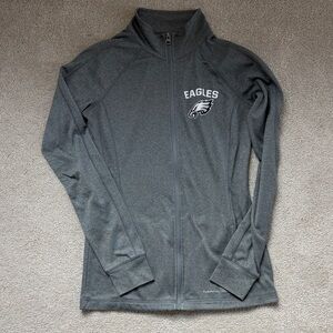 Majestic Women's Gray Full-Zip Jacket - Eagles